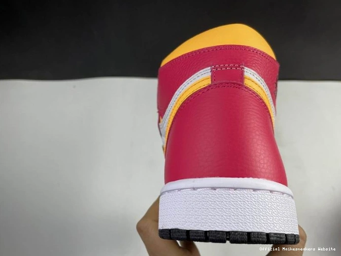 Official Maikesneakers High 1 Air Jordan Red 555088-603 Fusion OGLight 0713